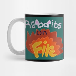 Rabbits on fire Mug